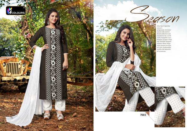 4 Colours Lakhnavi-Muslin-With-Embroidery-Readymade-Salwar